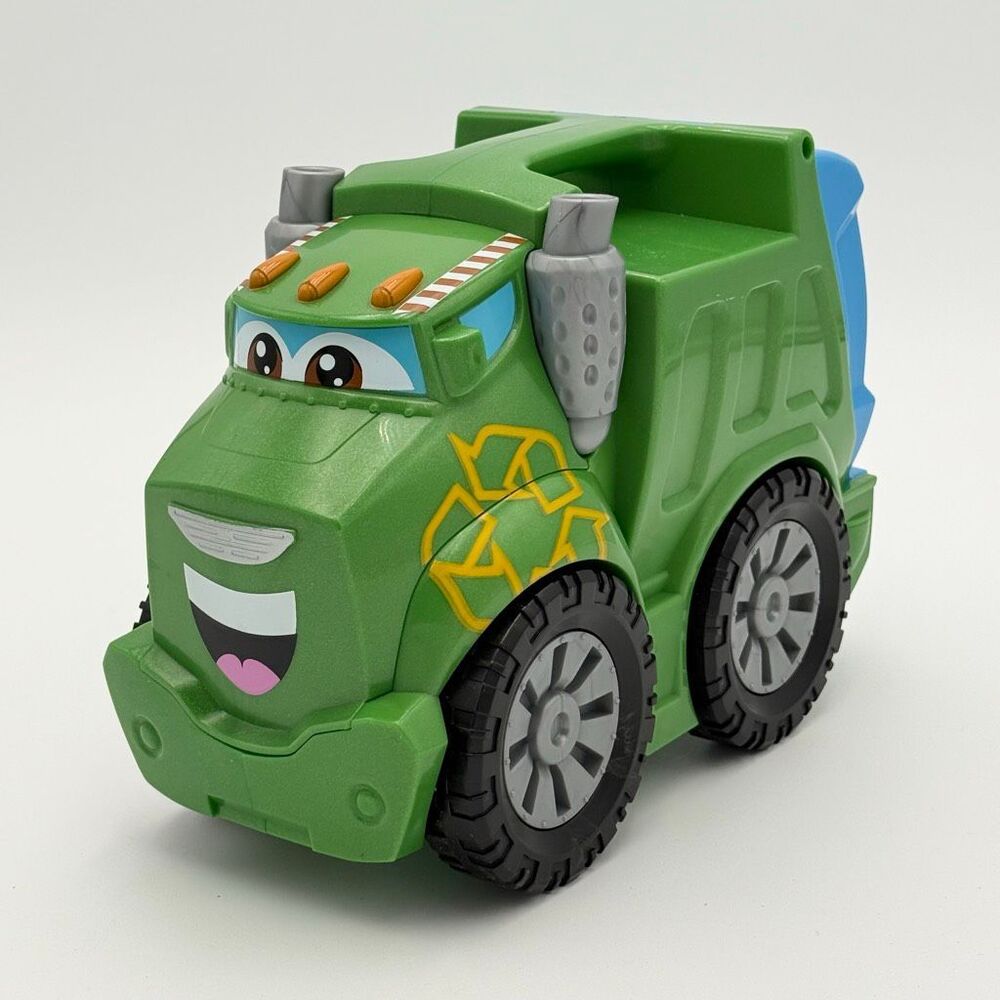 Hasbro Tonka Chuck & Friends "Rowdy the Garbage Truck 2009 10” Green Plastic Tra - Picture 3 of 12